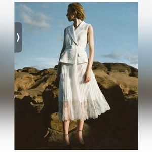 Self-portrait blazer sleeveless midi dress